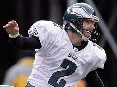 22 Dec 2001: David Akers of the Philadelphia Eagles during the Eagles 13-3  loss to