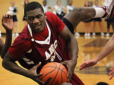 Academy of the New Church&acute;s Warren Savon Goodman is called with an offensive charge in a game against Friends Central.  (Laurence Kesterson / Staff Photographer)