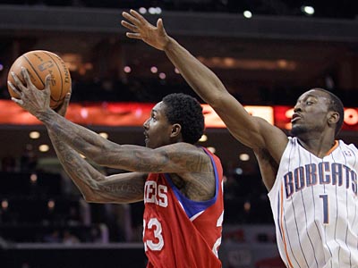 Lou Williams had a game-high 23 points in the Sixers&acute; 98-89 win over the Bobcats. (Chuck Burton/AP)