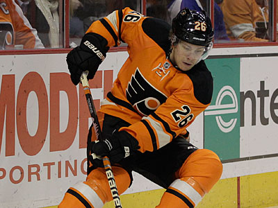 Injuries have forced the Flyers to give significant ice time to many of their rookie defensemen. (Matt Slocum/AP)