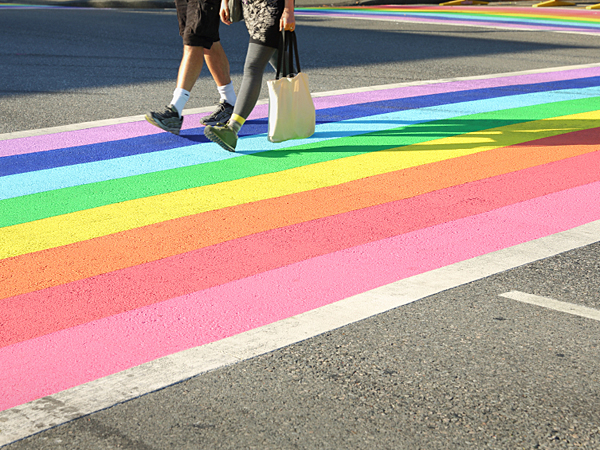 Philadelphia´s rainbow-colored crosswalks will most closely resemble Toronto’s with horizontal stripes stretching from sidewalk to sidewalk. (iStock)