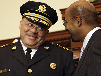 Police commissioner Charles Ramsey and Mayor Michael Nutter were thrust into the national spotlight after the Sgt. Stephen Liczbinski shooting and a videotaped beating by police officers. (David Maialetti/Daily News)