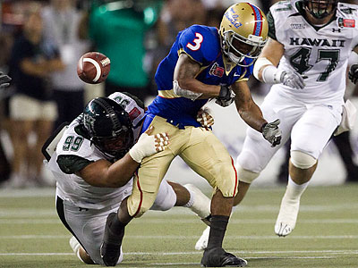 Demaris Johnson became the NCAA’s all-time all-purpose yards leader and kickoff yards leader at Tulsa. (Marco Garcia/AP file photo)