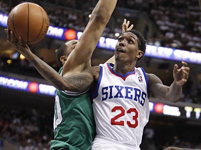 Sixers guard Lou Williams drives to the basket in Game 4 against the Celtics on Friday. (Ron Cortes/Staff Photographer)