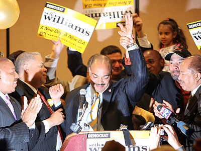 Democratic candidate Seth Williams beat out Dan McCaffery in yesterday&acute;s district attorney primary, earning the nomination. Williams will face Republican Michael Untermeyer in November&acute;s general election. (Yong Kim / File Photo)