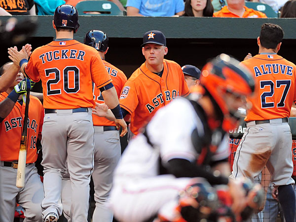 Domingo Santana clubs first major-league home run in Astros' win