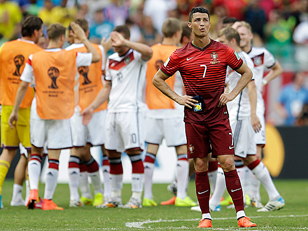 Cristiano Ronaldo In the new jersey for Portugal's national football team  World Cup 2014