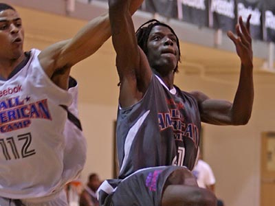 Tyrone Garland, who is playing at the Reebok Camp, decided to make his college choice now because of recruiting attention. (Michael Bryant/Staff Photographer)