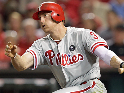 Hunter Pence provided one of the Phillies&acute; runs with a solo homer. (Al Behrman/AP)