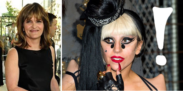 Left New York Times fashion critic Cathy Horyn and Lady Gaga right