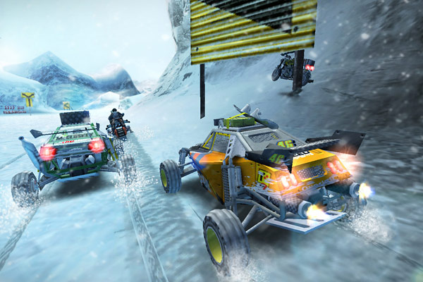 In this video game image released by Sony, a scene from "Motorstorm: Arctic Edge" is shown. (AP Photo/Sony)