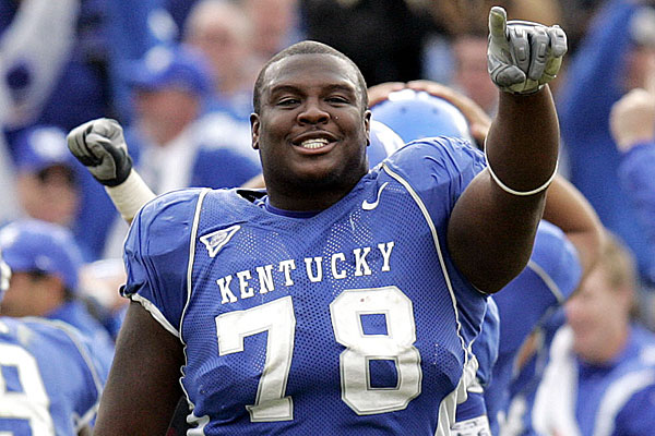 Christian Johnson played at the University of Kentucky before playing for the Dallas Vigilantes of the AFL. He is now a member of the Philadelphia Soul. (James Crisp/AP)