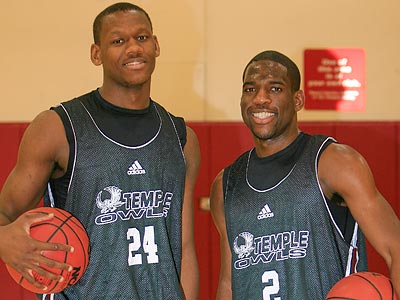 Along with Ryan Brooks, Temple will be looking to 6-9 forward Lavoy Allen (right) to help lead the Owls&acute; offense. (Akira Suwa/Staff Photographer)
