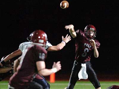 Skyler Mornhinweg starts at quarterback and safety for St. Joseph&acute;s Prep, which will face La Salle tonight for the Catholic League Class AAAA crown. (Clem Murray/Staff Photographer)