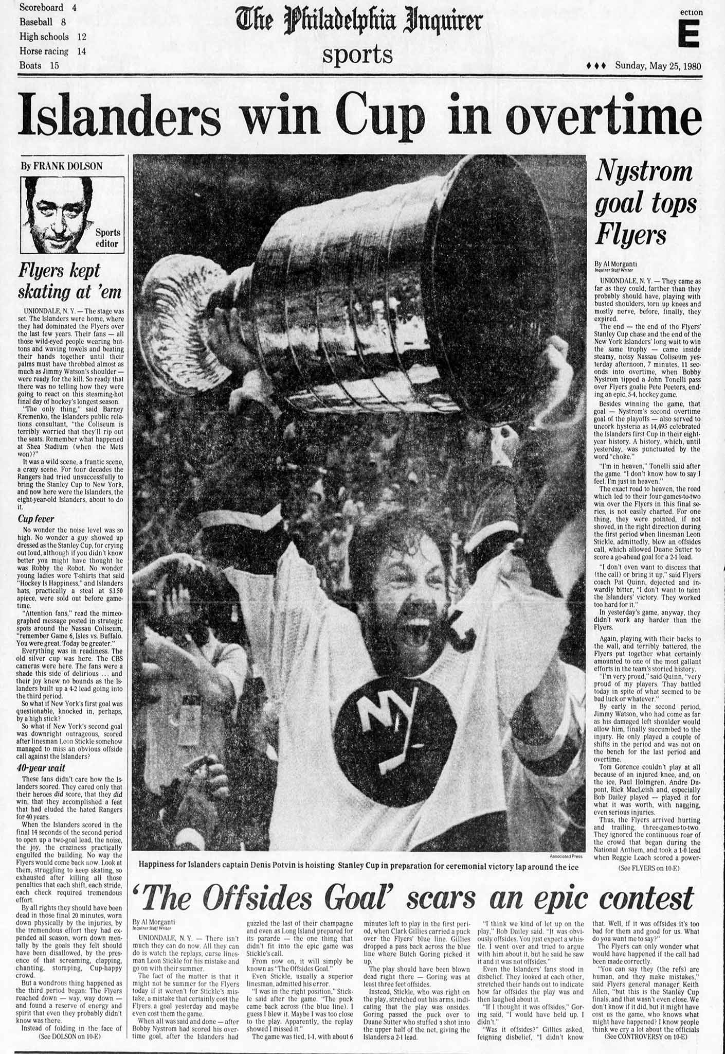 Remembering the Philadelphia Flyers' 1st Stanley Cup 40 Years