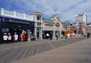 The Boardwalk facade face-lift between Texas and Bellevue avenues is scheduled to be finished by Memorial Day.