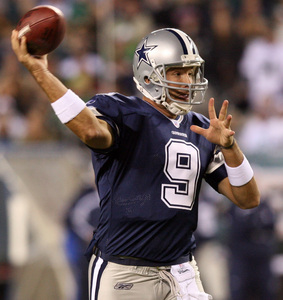 Tony Romo threw three touchdown passes in pounding of Eagles.