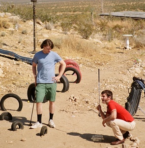 Patrick Fugit (left) and Shea Whigham in the drab desert landscape of the afterlife.