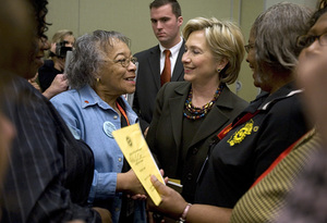campaigning in Dubuque, Iowa. A spokesman said there was nothing she could do to alter a U.S. agency's decisionto withhold some records.