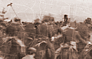 A stereoview downloaded and magnified by an amateur historian may contain a rare image of President Abraham Lincoln at Gettysburg. It was unveiled yesterday. Story, B3.