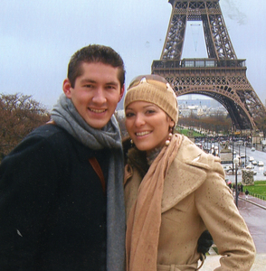 Edward Anderton (left) and Jocelyn Kirsch in Paris. Both were arrested Dec. 1in an alleged identity-theft scam.