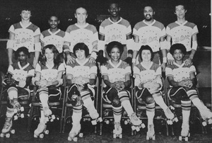 Judy Sowinski, third from left, was part of the 1981 Warrior All-Stars. "The Philly crowds always wanted us to smash someone," one player from the sport's heyday recalls.