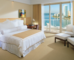 Allergens and germs are cleared by Pure Rooms or Enviro-Rooms (here, the Mandarin Oriental, Miami, has 16 Pure Rooms). In general, Pure attacks invaders, Enviro removes hiding places.
