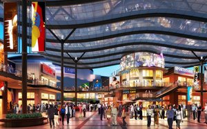 This preliminary artists' rendering shows the Philly Live! retail and entertainment complex planned for South Phila.