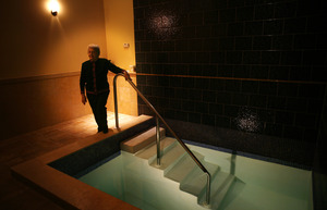 Sima Radowitz, 81, says the mikveh "washes off the bad things that have happened." She celebrated her 75th birthday in the bath, where she left the "blessings" of her life for others.