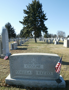Frank Rizzo's headstone, in Holy Sepulchre Cemetery.