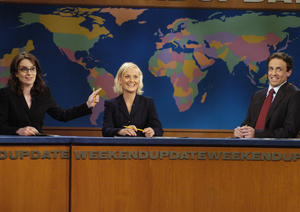 Tina Fey on "Saturday Night Live," where she defended Hillary Clinton and the "bitch" factor.