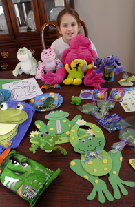 Alexandria Bak of Pennsville, N.J., turns 8 today, her second birthday. Her party theme? Frogs - after all, they leap.