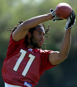 Larry Fitzgerald reworked his contract to remain in Arizona.