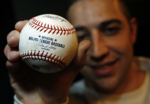 Jameson Sutton with what could be Barry Bonds' last HR ball.