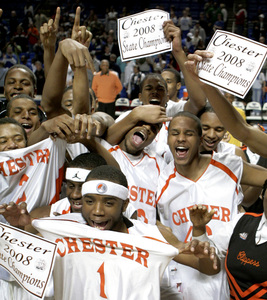 Chester's team celebrates Class AAAA state championship.