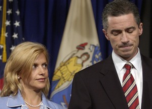 James McGreevey with then-wife Dina Matos McGreevey in 2004.
