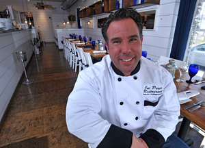 Co-owner and chef Joseph Tucker in his Joe Pesce restaurant in Collingswood, where he expects to begin offering weekday lunch in mid-April.