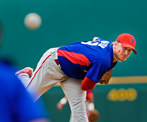 J.D. Durbin , who was 6-5 for the Phillies in 2007, has had his struggles this spring and remains on the bubble.