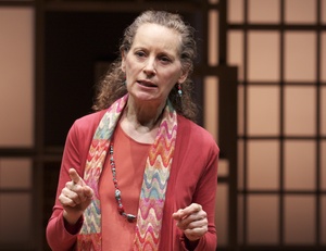Lizbeth MacKay stars as an indefatigable feminist with a lot on her plate in "Third," the last play by Wendy Wasserstein.