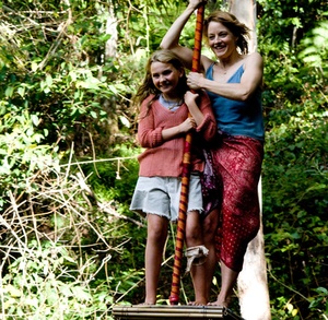 Abigail Breslin (left) and Jodie Foster are two of the three stars of "Nim's Island," a tween adventure that includes Gerard Butler.