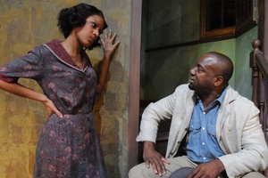 Tracey Conyer Lee (left) and Malik Yoba in Delaware Theatre Company's staging of "The Piano Lesson" by August Wilson.