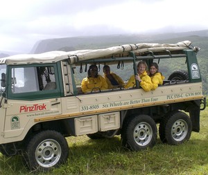 A group on an "All-Girl Getaway" to Hawaii.