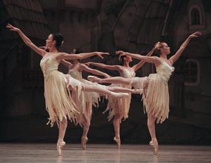 Pennsylvania Ballet members dance a scene from "Coppélia." The company has ideal castsfor the principals in the comedic tale, which runs Thursday through Sunday at the Merriam.