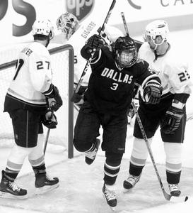The Stars' Stephane Robidas was in a mood for celebrationafter his goal helped send the Ducks to an early summer.