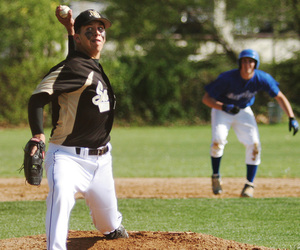 Neumann-Goretti's Mark Donato pitches against Conwell-Egan.