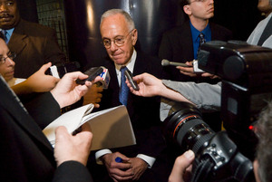 Larry Brown meets the press in Charlotte, N.C. "We knew it wouldn't be long until he reenergized that battery and got back on the sideline," Pistons guard Lindsey Hunter said.