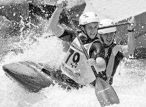 Richard Powell of Parkesburg and Casey Eichfeld (right) compete in the Olympic team trials in Charlotte, N.C.