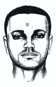 A police sketch of the suspect in the attempted kidnapping.