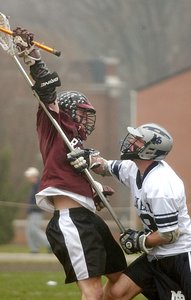 Sean Dougherty (right) , here playing for Malvern Prep in 2004,is playing for Notre Dame in the NCAA tournament.