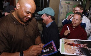 "I'm not broke, and I'm going to take care of it," said Charles Barkley, who signed autographs yesterday at a golf tournament in Alabama.